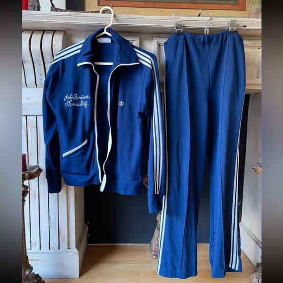 Vintage Sports Retro Athletic Trend 70’s John Gardiner’s Tennis Staff Suit S & M - Picture 4 of 9